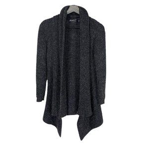 Alpaca by Karim Grey Open Front Waterfall Cardigan XS